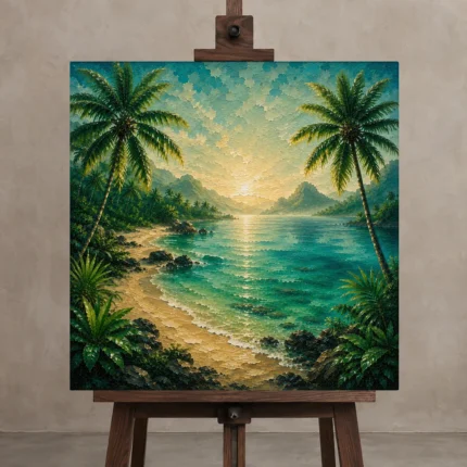 Premium Wall Art Kare Html Edition – CP-AU-TN-S-002 displayed on a studio easel