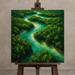 Premium Wall Art Kare Html Edition – CP-AU-TN-S-003 displayed on a studio easel