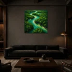 Premium Wall Art Kare Html Edition – CP-AU-TN-S-003 shown in a warm modern interior