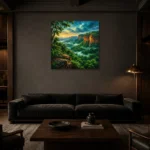 Premium Wall Art Kare Html Edition – CP-AU-TN-S-004 shown in a warm modern interior