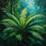 Tropical North Tropical Australia Wall Art featuring giant fern opening beneath filtered jungle light for refined interiors