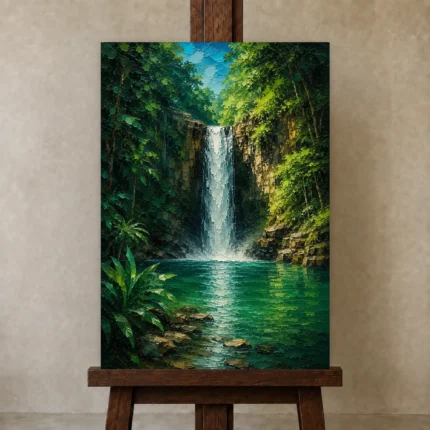 Premium Wall Art Dikey Html Edition – CP-AU-TN-V-001 displayed on a studio easel