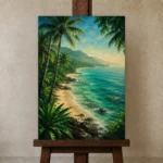 Premium Wall Art Dikey Html Edition – CP-AU-TN-V-002 displayed on a studio easel