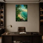 Premium Wall Art Dikey Html Edition – CP-AU-TN-V-002 displayed in a contemporary gallery-inspired room