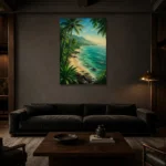 Premium Wall Art Dikey Html Edition – CP-AU-TN-V-002 shown in a warm modern interior