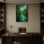 Premium Wall Art Dikey Html Edition – CP-AU-TN-V-003 displayed in a contemporary gallery-inspired room