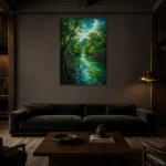 Premium Wall Art Dikey Html Edition – CP-AU-TN-V-003 shown in a warm modern interior
