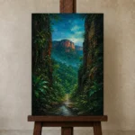 Premium Wall Art Dikey Html Edition – CP-AU-TN-V-004 displayed on a studio easel