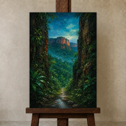 Premium Wall Art Dikey Html Edition – CP-AU-TN-V-004 displayed on a studio easel