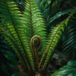 Tropical North Tropical Australia Wall Art featuring giant fern opening beneath filtered jungle light for refined interiors