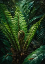 Tropical North Tropical Australia Wall Art featuring giant fern opening beneath filtered jungle light for refined interiors