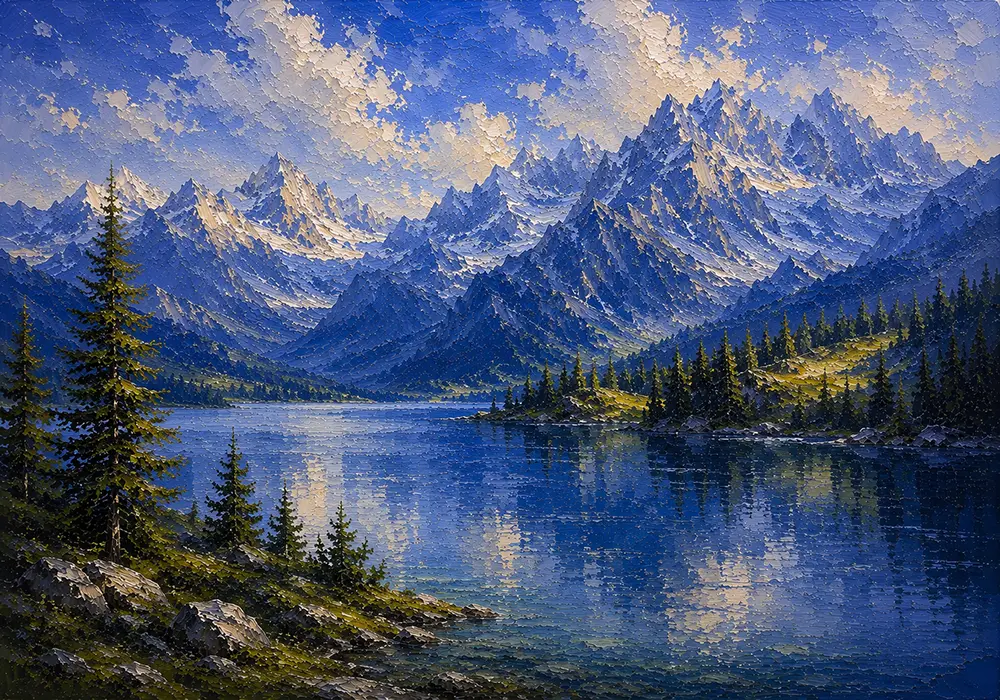 Bavarian Horizon Bavarian Alps Wall Art Bavarian Alpine Art Print