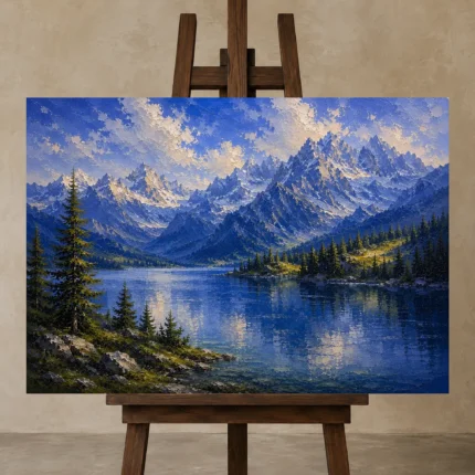 Premium Wall Art Yatay Html Edition – CP-DE-BA-H-001 displayed on a studio easel