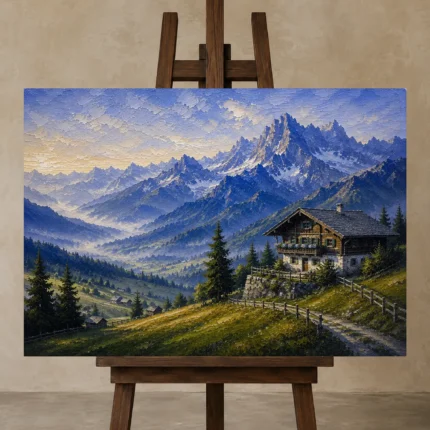 Premium Wall Art Yatay Html Edition – CP-DE-BA-H-002 displayed on a studio easel