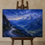 Premium Wall Art Yatay Html Edition – CP-DE-BA-H-004 displayed on a studio easel