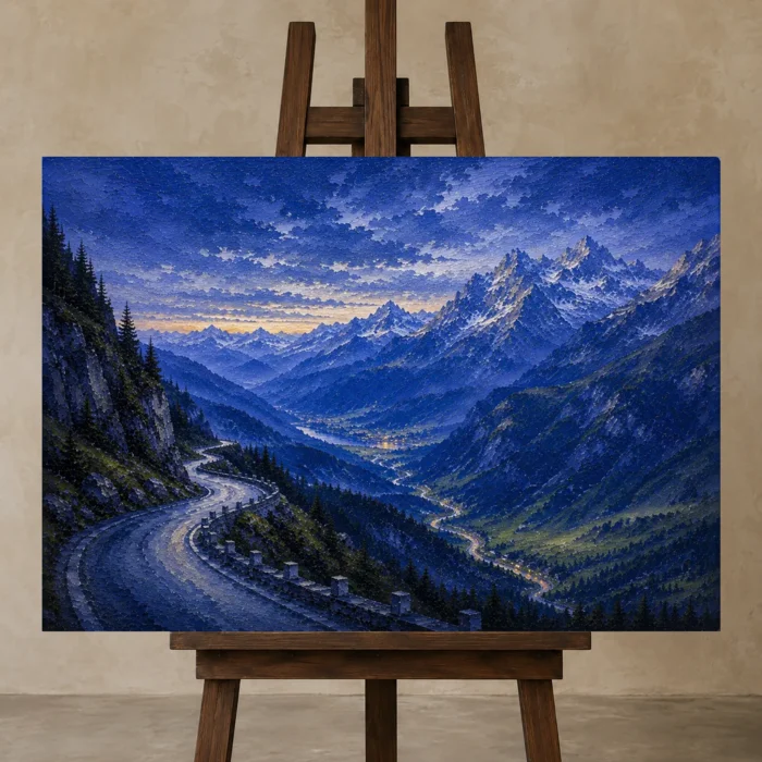 Premium Wall Art Yatay Html Edition – CP-DE-BA-H-004 displayed on a studio easel