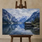 Premium Wall Art Yatay Html Edition – CP-DE-BA-H-005 displayed on a studio easel