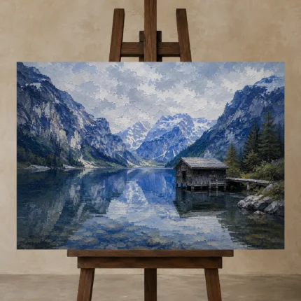 Premium Wall Art Yatay Html Edition – CP-DE-BA-H-005 displayed on a studio easel