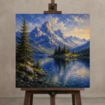 Premium Wall Art Kare Html Edition – CP-DE-BA-S-001 displayed on a studio easel