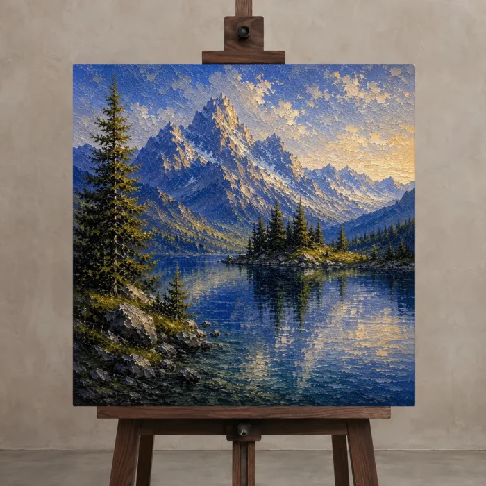 Premium Wall Art Kare Html Edition – CP-DE-BA-S-001 displayed on a studio easel