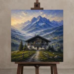 Premium Wall Art Kare Html Edition – CP-DE-BA-S-002 displayed on a studio easel