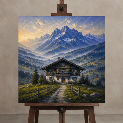 Premium Wall Art Kare Html Edition – CP-DE-BA-S-002 displayed on a studio easel