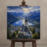 Premium Wall Art Kare Html Edition – CP-DE-BA-S-003 displayed on a studio easel