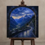 Premium Wall Art Kare Html Edition – CP-DE-BA-S-004 displayed on a studio easel