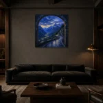 Premium Wall Art Kare Html Edition – CP-DE-BA-S-004 shown in a warm modern interior