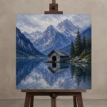 Premium Wall Art Kare Html Edition – CP-DE-BA-S-005 displayed on a studio easel