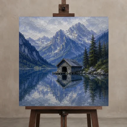 Premium Wall Art Kare Html Edition – CP-DE-BA-S-005 displayed on a studio easel