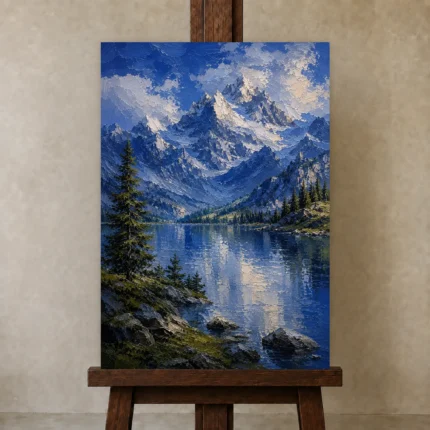 Premium Wall Art Dikey Html Edition – CP-DE-BA-V-001 displayed on a studio easel