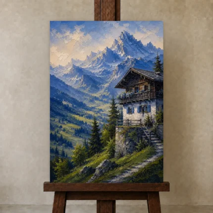 Premium Wall Art Dikey Html Edition – CP-DE-BA-V-002 displayed on a studio easel