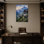 Premium Wall Art Dikey Html Edition – CP-DE-BA-V-002 displayed in a contemporary gallery-inspired room
