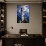 Premium Wall Art Dikey Html Edition – CP-DE-BA-V-003 displayed in a contemporary gallery-inspired room