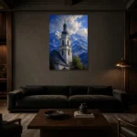 Premium Wall Art Dikey Html Edition – CP-DE-BA-V-003 shown in a warm modern interior