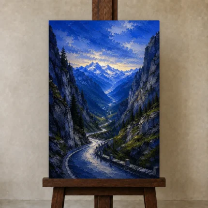 Premium Wall Art Dikey Html Edition – CP-DE-BA-V-004 displayed on a studio easel