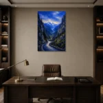 Premium Wall Art Dikey Html Edition – CP-DE-BA-V-004 displayed in a contemporary gallery-inspired room