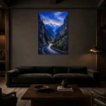 Premium Wall Art Dikey Html Edition – CP-DE-BA-V-004 shown in a warm modern interior