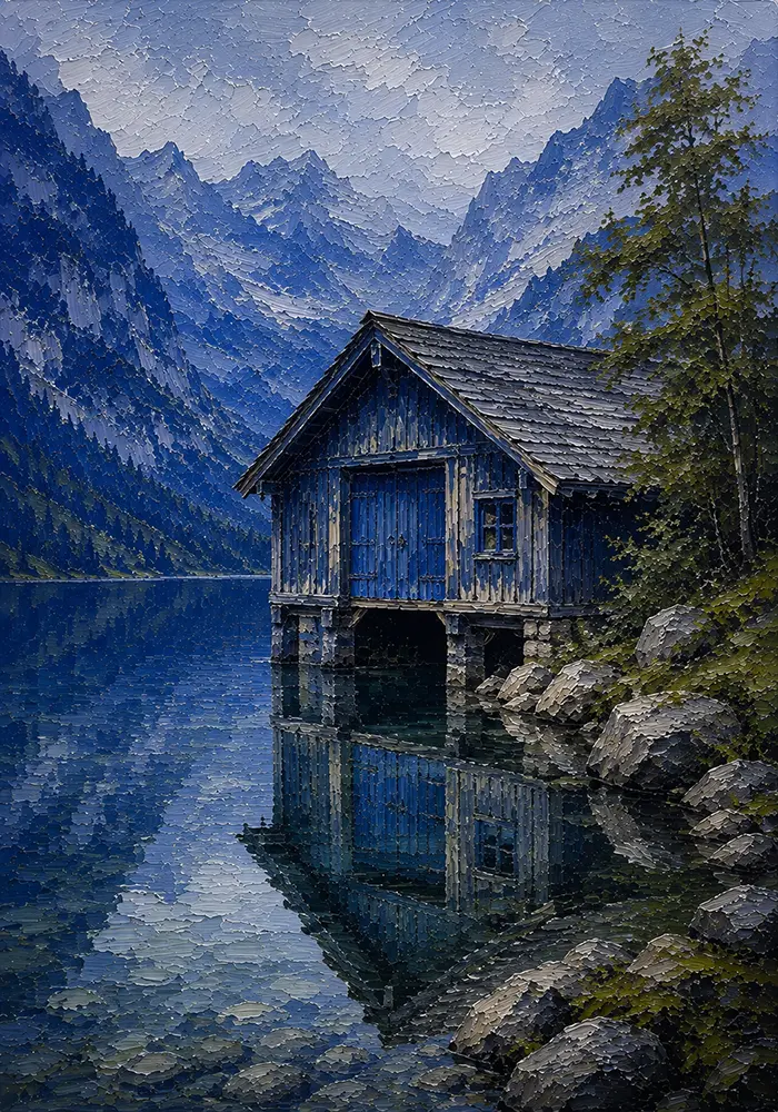 Bavarian Reliquary Bavarian Alps Wall Art Bavarian Alpine Art Print