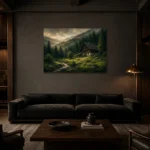 Premium Wall Art Yatay Html Edition – CP-DE-BF-H-001 shown in a warm modern interior