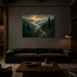 Premium Wall Art Yatay Html Edition – CP-DE-BF-H-002 shown in a warm modern interior