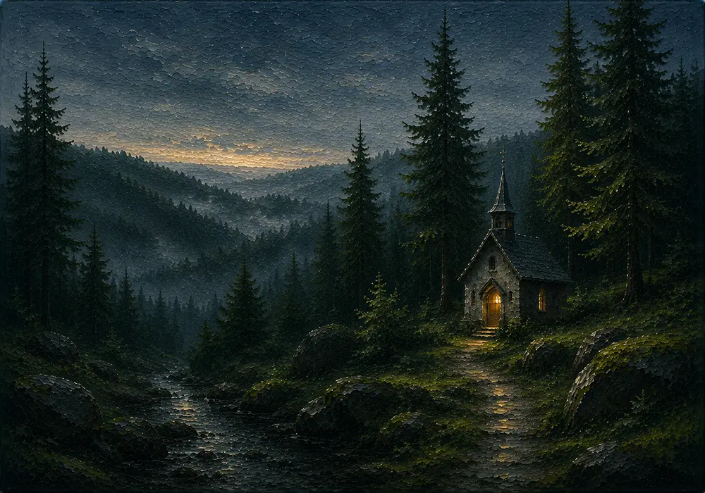 Blackwood Reverie Black Forest Wall Art Black Forest Pine Art Print