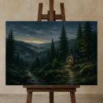 Premium Wall Art Yatay Html Edition – CP-DE-BF-H-004 displayed on a studio easel