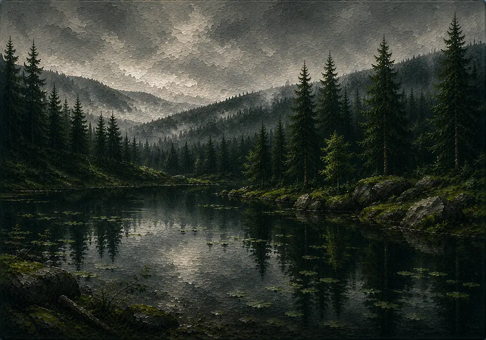 Blackwood Expanse Black Forest Wall Art Black Forest Pine Art Print