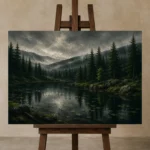 Premium Wall Art Yatay Html Edition – CP-DE-BF-H-005 displayed on a studio easel
