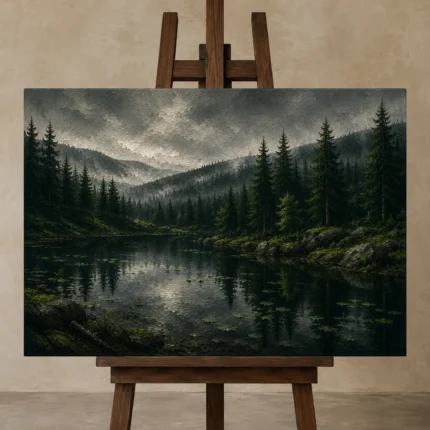 Premium Wall Art Yatay Html Edition – CP-DE-BF-H-005 displayed on a studio easel