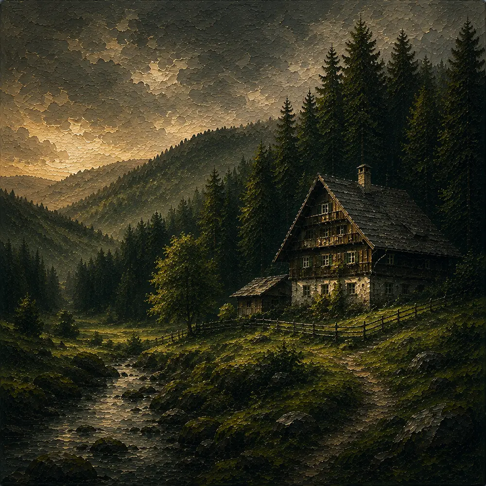 Blackwood Study Black Forest Wall Art Black Forest Pine Art Print