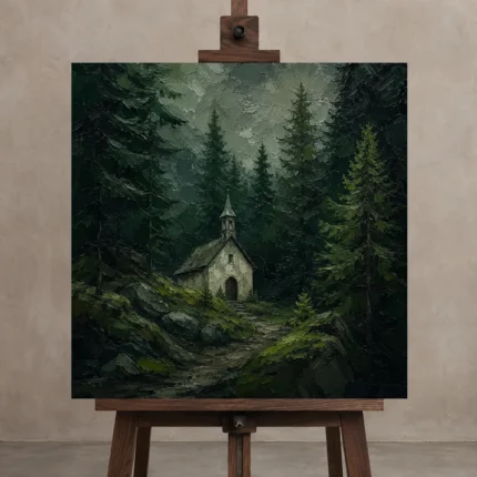 Premium Wall Art Kare Html Edition – CP-DE-BF-S-004 displayed on a studio easel