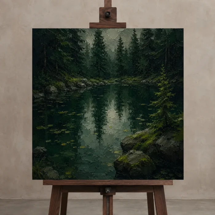 Premium Wall Art Kare Html Edition – CP-DE-BF-S-005 displayed on a studio easel